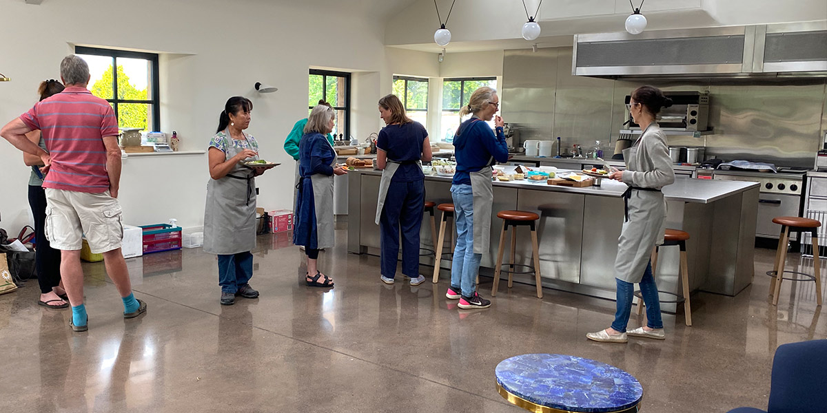 sourdough lunch at international food demonstration kitchen